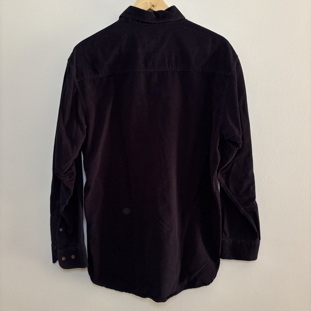 VTG Woolrich Corduroy Navy Blue Button Up Shirt Shacket Men's Large 100% Cotton - Picture 4 of 10
